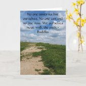 Buddha Path Quote Kaart (Gele Bloem)