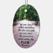 Buddha Path Quote Keramisch Ornament (Links)