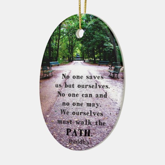 Buddha Path Quote Keramisch Ornament (Links)