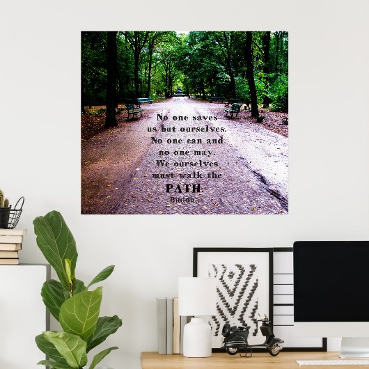 Buddha Path Quote Poster (Thuiskantoor)