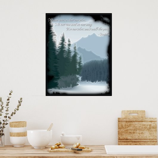 Buddha Path Quote Poster (Keuken)
