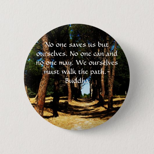 Buddha Path Quote Ronde Button 5,7 Cm (Voorkant)