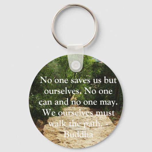 Buddha Path Quote Sleutelhanger (Voorkant)