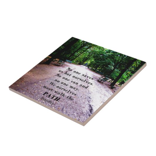Buddha Path Quote Tegeltje (Zijkant)