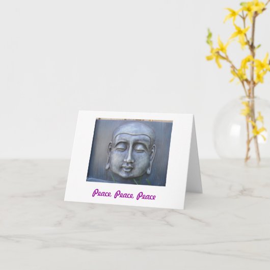 Buddha Peace Kaart (Gele Bloem)