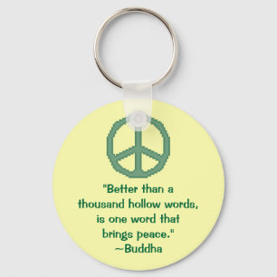 Buddha Peace Quote Sleutelhanger