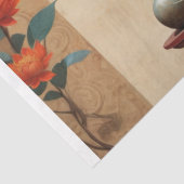 Buddha & Peonies Decoupage Tissuepapier (Detail)