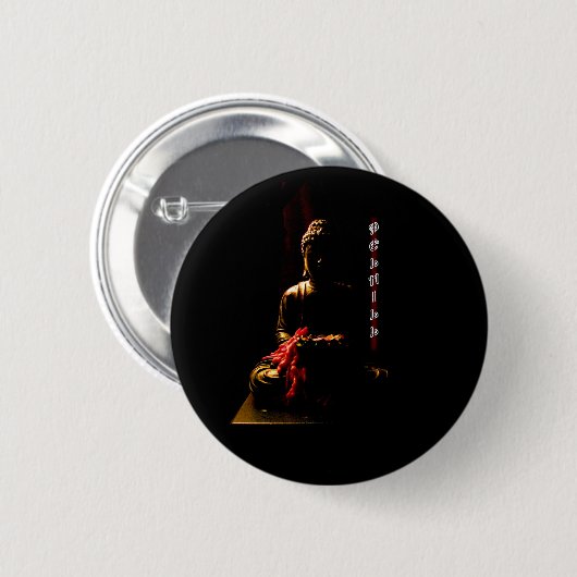 Buddha Pin Ronde Button 5,7 Cm (Voorkant /achterkant)
