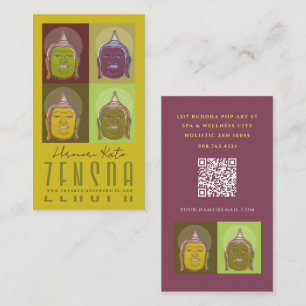 Buddha Pop Art Modern Zen Holistische Spa & Wellne Visitekaartje