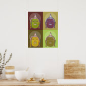 Buddha Pop Art Zen Retro Modern Custom Poster (Keuken)