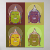 Buddha Pop Art Zen Retro Modern Custom Poster (Voorkant)