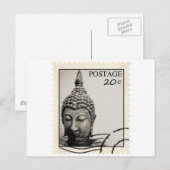 Buddha Postage Stamp Design Briefkaart (Voorkant / Achterkant)