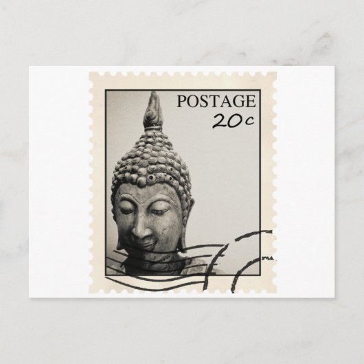 Buddha Postage Stamp Design Briefkaart (Voorkant)