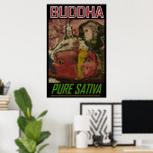 BUDDHA PURE SATIVA POSTER (Thuiskantoor)