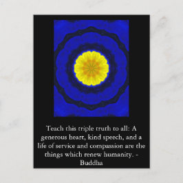 Buddha QUOTATION - Leer deze driedubbele waarheid  Briefkaart