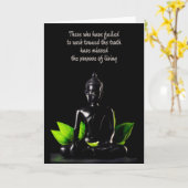 Buddha Quote 1 aanpasbaar wenskaart Kaart (Gele Bloem)