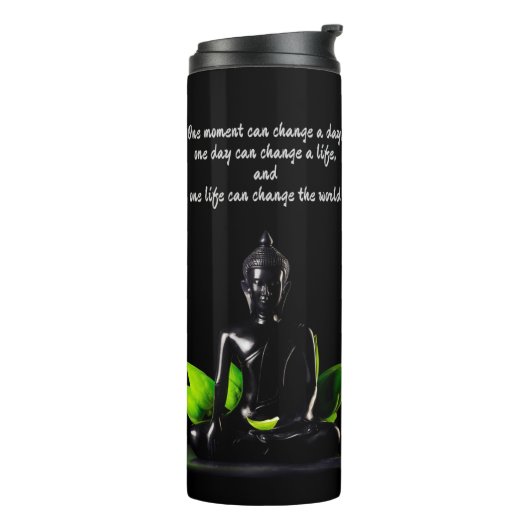 Buddha Quote 2 thermische tumbler Thermosbeker (Gedraaid links)