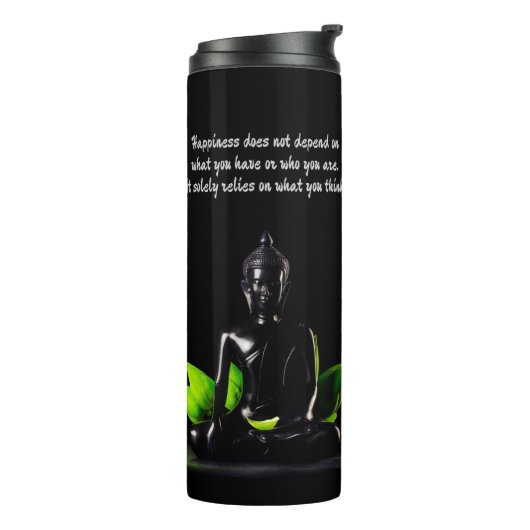 Buddha Quote 4 thermische tumbler Thermosbeker (Gedraaid links)
