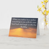 Buddha Quote - Als je je realiseert hoe perfect... Kaart (Gele Bloem)