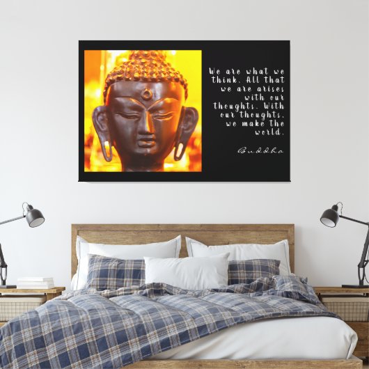 Buddha Quote Canvas Afdruk (Insitu (Slaapkamer))