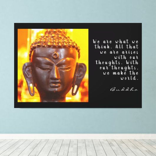 Buddha Quote Canvas Afdruk (Insitu (Houten vloer))