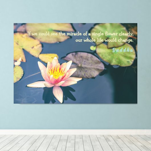 Buddha Quote Canvas Afdruk (Insitu (Houten vloer))