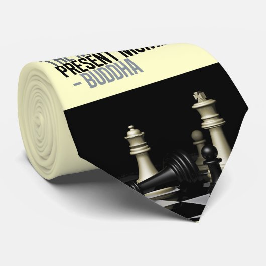 Buddha Quote Chess Game Stropdas (Opgerold)