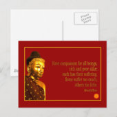 Buddha Quote ~ Heb compassie Briefkaart (Voorkant / Achterkant)
