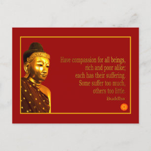 Buddha Quote ~ Heb compassie Briefkaart