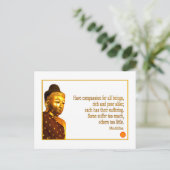 Buddha Quote ~ Heb compassie Briefkaart (Staand voorkant)