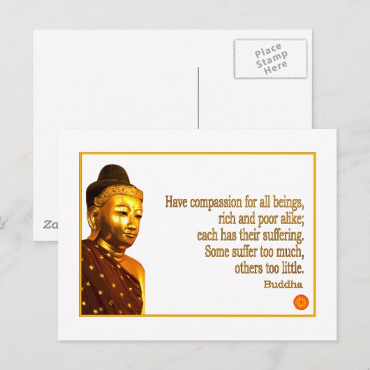 Buddha Quote ~ Heb compassie Briefkaart (Voorkant / Achterkant)