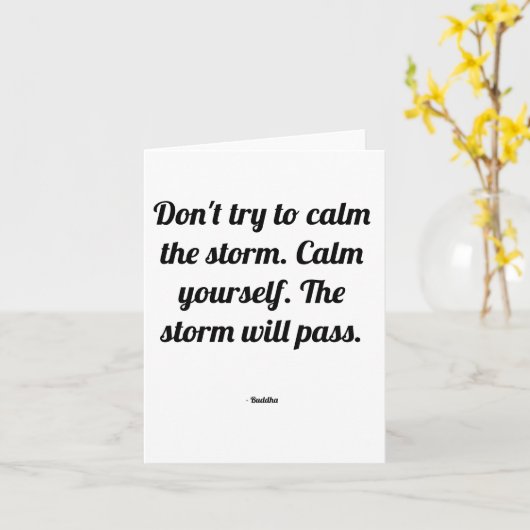 Buddha Quote Kaart (Gele Bloem)