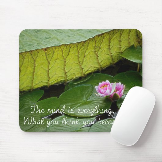 Buddha Quote Waterlily Muismat (Met muis)