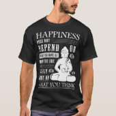 Buddha Quote Zen Buddhism Yoga Happiness Premium  T-shirt (Voorkant)