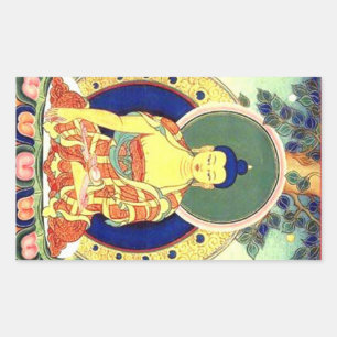 BUDDHA RECHTHOEKIGE STICKER