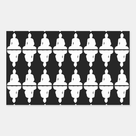 Buddha Rechthoekige Sticker (Voorkant)