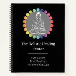 Buddha Regenboog Chakras Spiritueel Metafysisch Yo Notitieboek