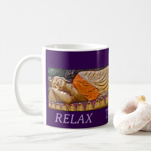 Buddha Relax Neem een pauze Koffiemok (Met donut)