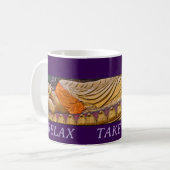 Buddha Relax Neem een pauze Koffiemok (Voorkant links)