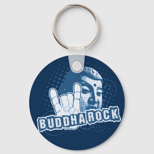 BUDDHA Rock & Roll. Sleutelhanger (Voorkant)