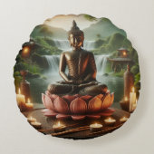 Buddha Rond Kussen (Voorkant)