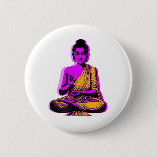 Buddha Ronde Button 5,7 Cm (Voorkant)