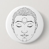 Buddha Ronde Button 7,6 Cm (Voorkant)