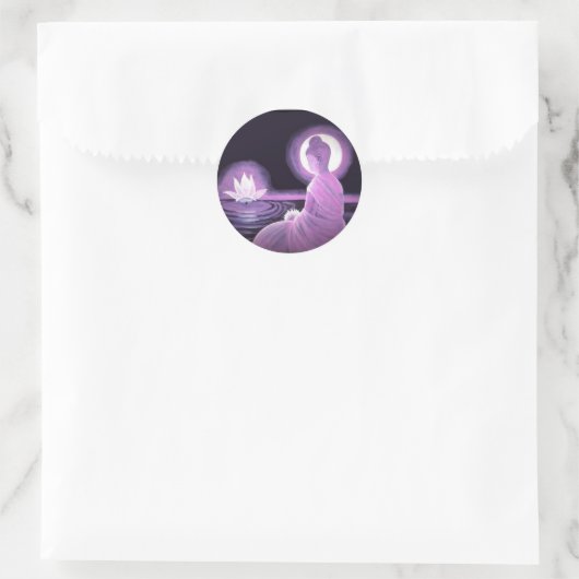 Buddha Ronde Sticker (Tas)