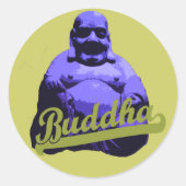 Buddha Ronde Sticker (Voorkant)