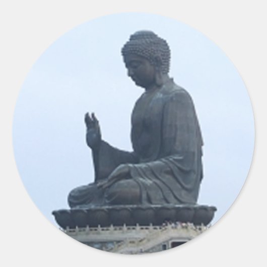 Buddha Ronde Sticker (Voorkant)