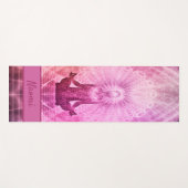 Buddha roze paarse meditatie monogram yogamat (Voorkant (horizontaal))
