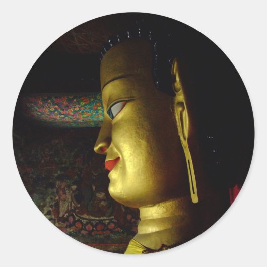 Buddha Shakyamuni - De Himalaya, Dharma Ronde Sticker (Voorkant)