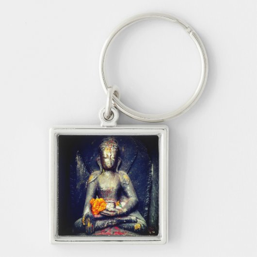 Buddha Shakyamuni, Flower, Himalaya - Nepal Sleutelhanger (Voorkant)