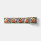 Buddha Shakyamuni lint, groot, Tibet / Nepal Satijnen Lint (Voorkant)